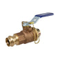2-Piece Ball Valve, 1/2 in, Press, Full Port, Brass Ball, Bronze