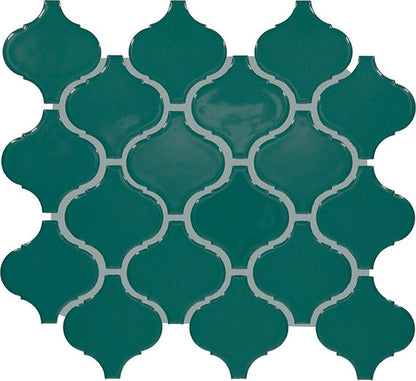 Color Wheel Retro Peacock Arabesque 3X3 Glossy