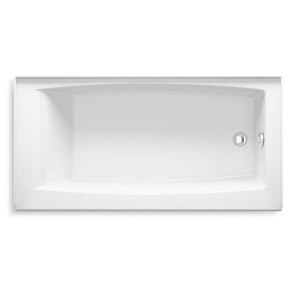 Entity 60" Three Wall Alcove Acrylic Soaking Tub with Right Drain