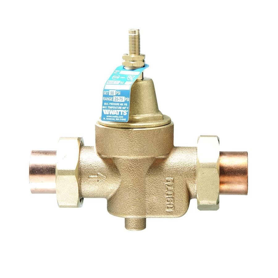 Pressure Reducing Valve, 3/4 in, Union C, Brass