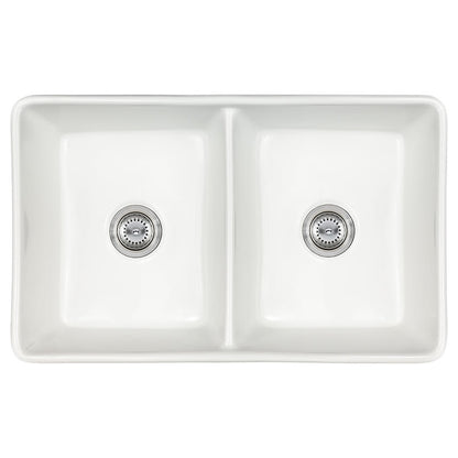 Fireclay Farmhouse White Double Bowl 5050-3220