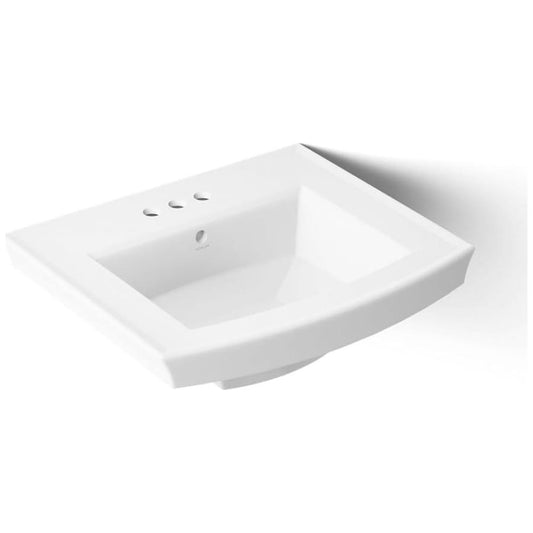 Archer 24" Pedestal Bathroom Sink with 3 Holes Drilled and Overflow