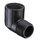 90 deg Elbow, 3/4 in, MNPT x FNPT, Polyethylene