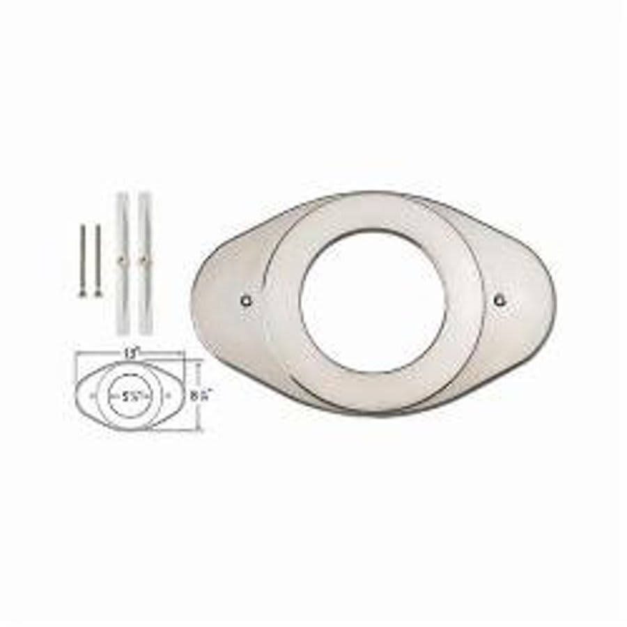 Replacement Shower Renovation Cover Plate, 5-1/8 in, 13 in L x 8-1/8 in H, Stainless Steel