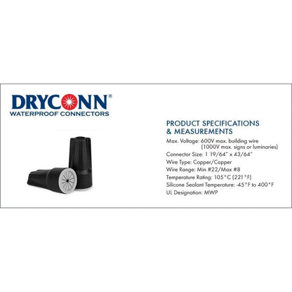 Blk/Grey Pre-Filled Wire Nut
