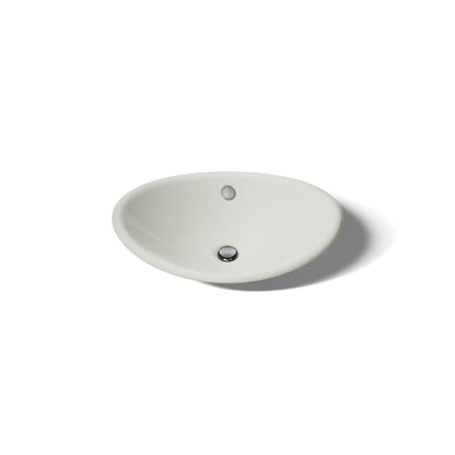 Iron Plains 20-3/4"L Cast Iron Drop-In Semi-Vessel Sink with Overflow and Black Painted Underside