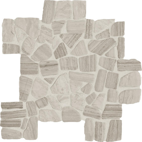 Decorative Accents Chenille White River Pebble Irregular Shape Polished