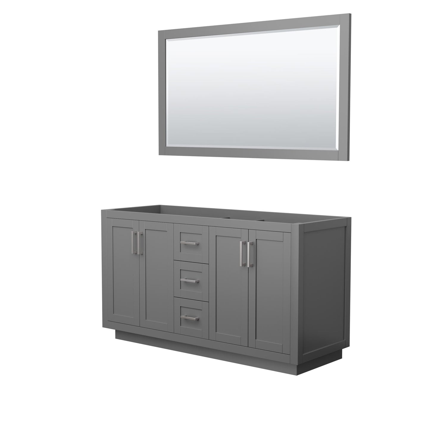 Miranda Double Bathroom Vanity - 59.25W x 33H x 21.75D