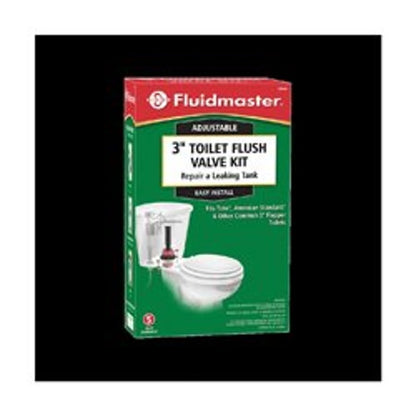 Adjustable Toilet Tank Flush Valve and Flapper Repair Kit, 3 in