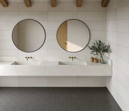 Donna 13" x 40" Matte Ceramic Tile in White