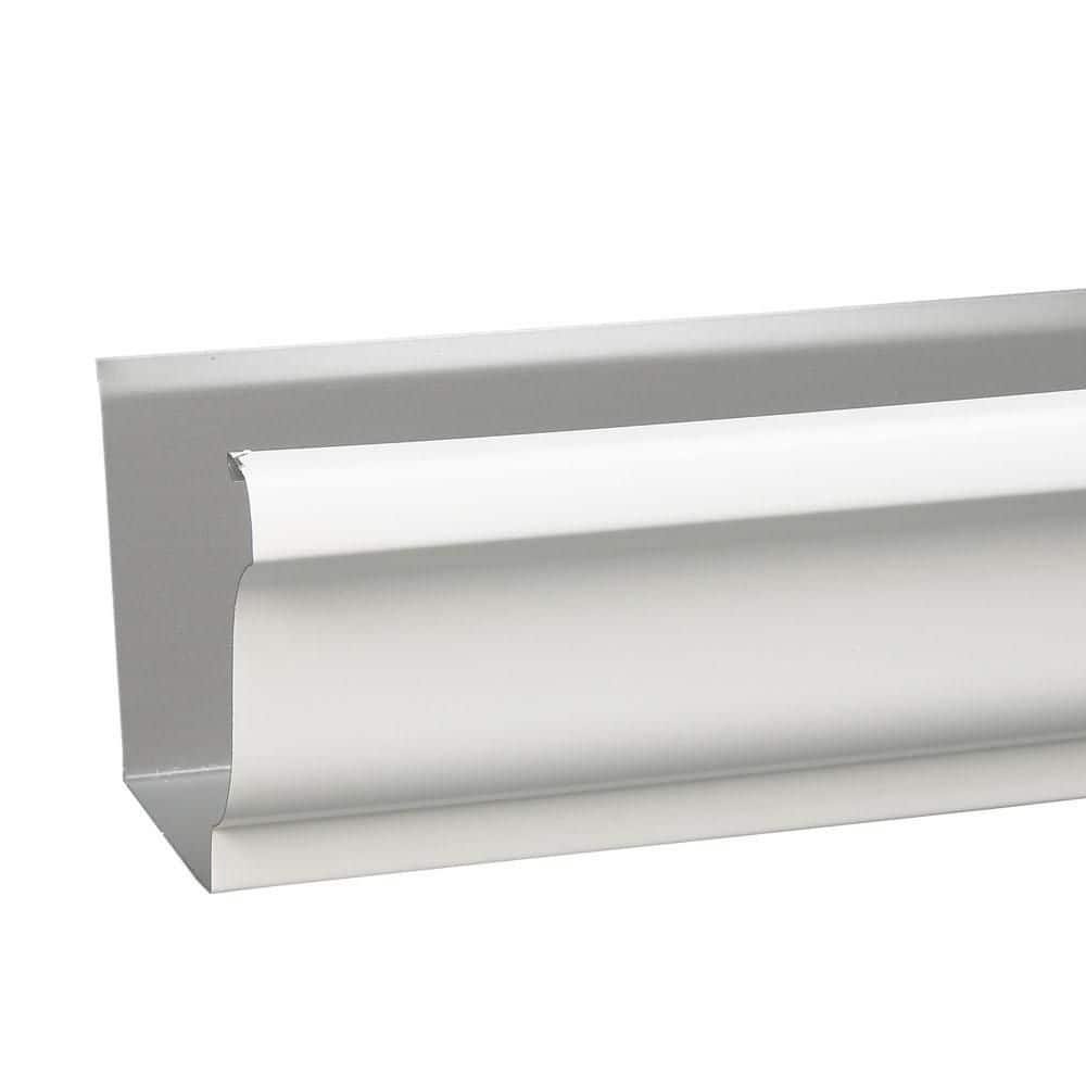 5 in. x 10 ft. White Aluminum K-Style Gutter