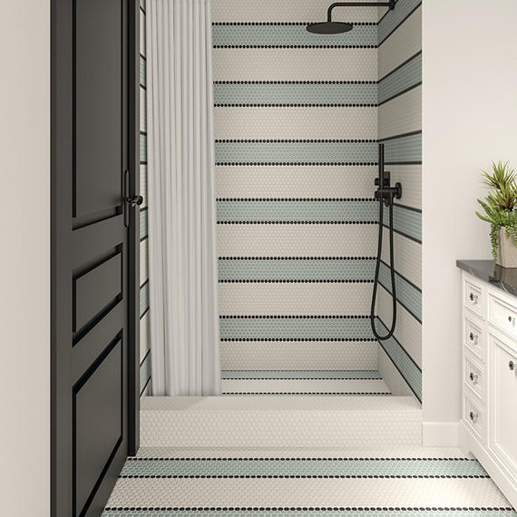 Unglazed Mosaics Restore Hexagon 1X1 Matte
