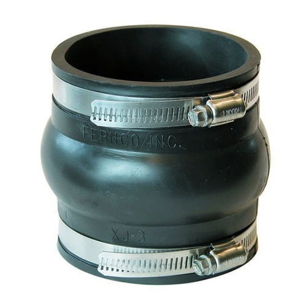 Transition Coupling, 3 in, Cast Iron/Plastic x Cast Iron/Plastic, Flexible PVC