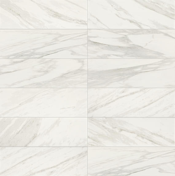 Perpetuo Brilliant White Rectangle 4X12 Satin
