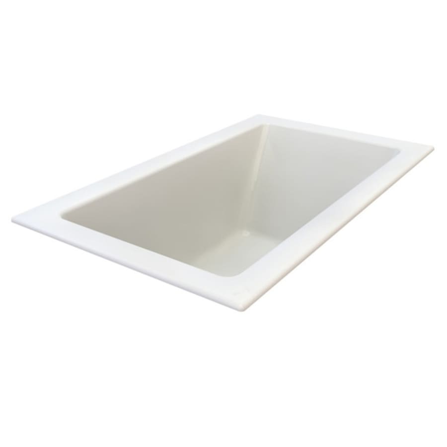 Studio 60" Acrylic Soaking Bathtub with Reversible Drain - Lifetime Warranty