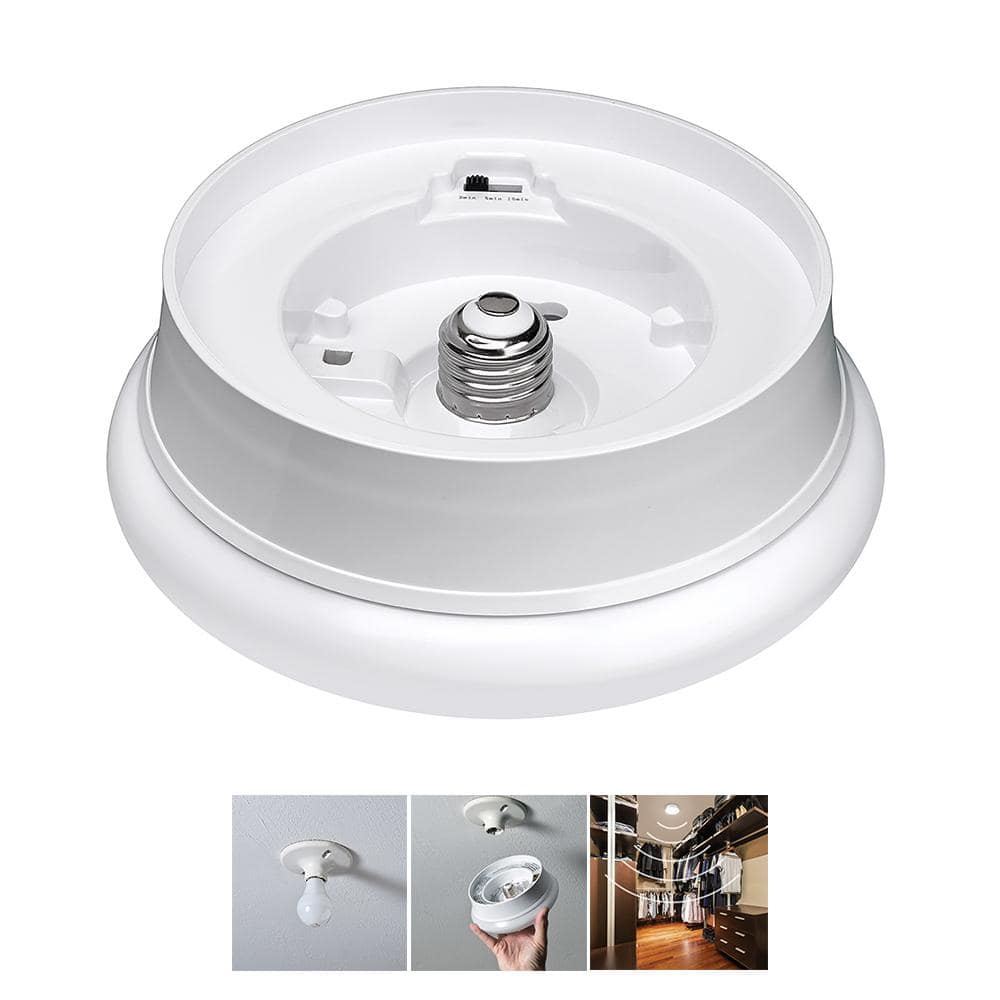 Spin Light 7 in. Motion Sensor Closet Light Garage LED Flush Mount Ceiling Light 830 Lumens 4000K Bright White