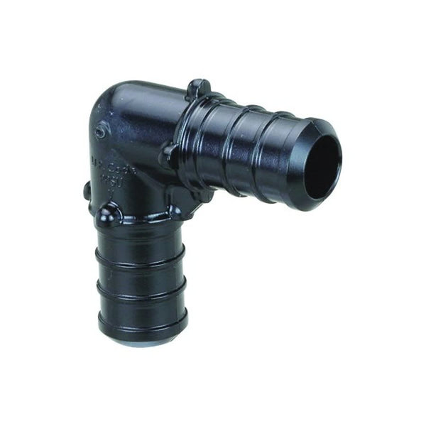 90 deg Elbow, 3/8 in, Crimp PEX, Poly