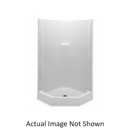 Everyday Neo-Angle Shower Stall, Acrylic, White