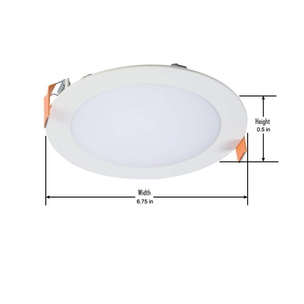 HLBSL Series 6 in. Adjustable CCT Canless IC Rated Dimmable Indoor, Outdoor Integrated LED Recessed Light Kit