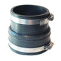 Transition Coupling, 3 in, Plastic Socket x Plastic/Cast Iron, Flexible PVC