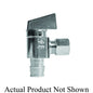 Quarter Turn Angle Stop, 1/2 x 3/8 in, Crimp PEX x Comp, Chrome