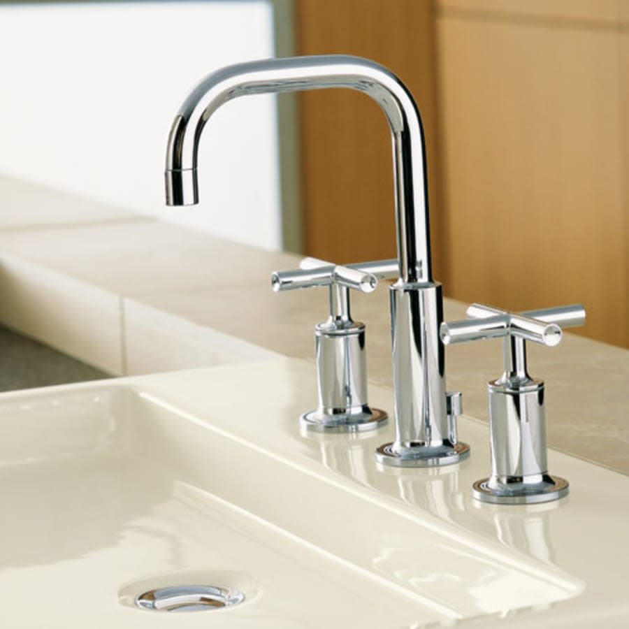 Purist 1.2 GPM Widespread Bathroom Faucet with Pop-Up Drain Assembly