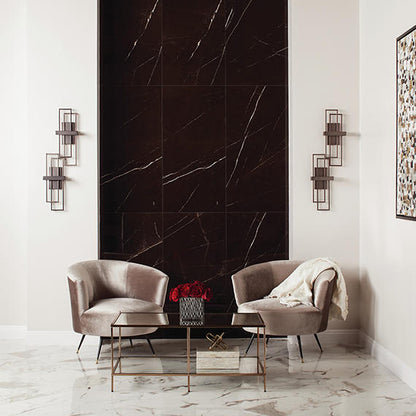 Marble Attache Nero Rectangle 24X48 Matte