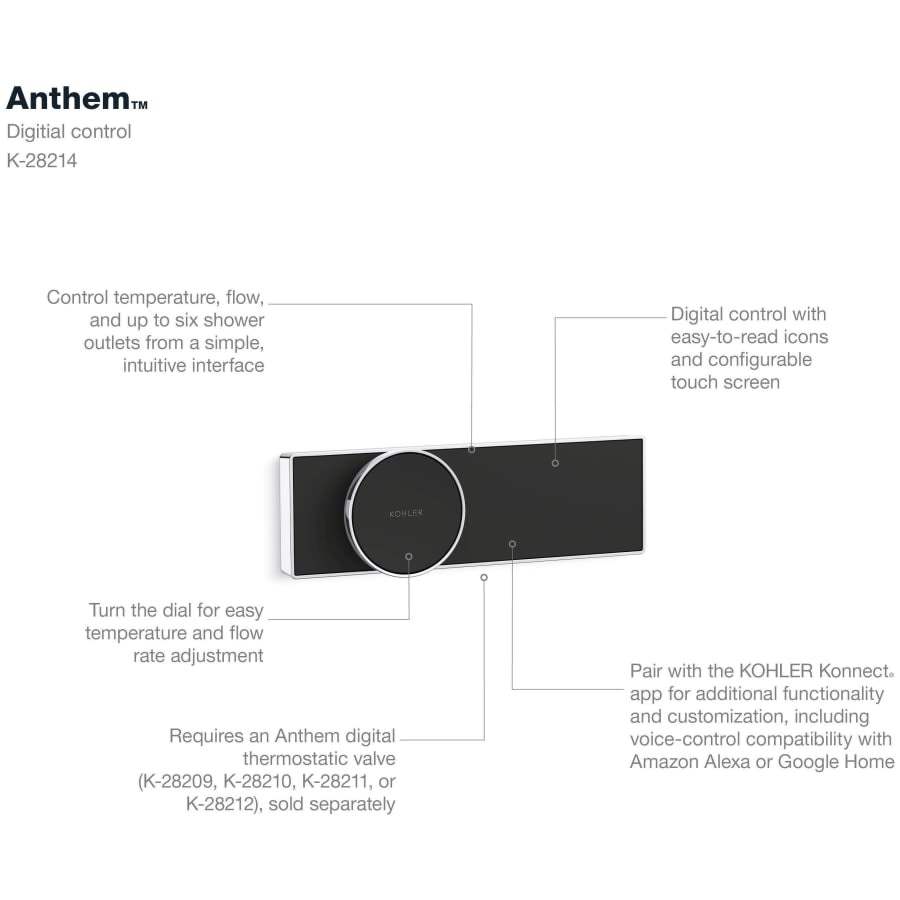 Anthem Programmable Digital Shower Controller