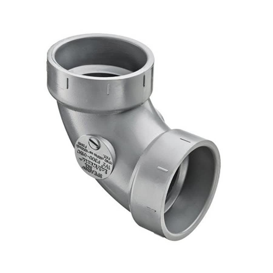 LabWaste® Acid Waste 90 deg Elbow, 4 in, CPVC