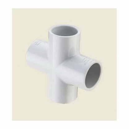 Cross, 1-1/2 in, Socket, SCH 40/STD, PVC