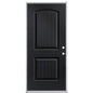 36 in. x 80 in. Cheyenne 2-Panel Left Hand Inswing Painted Smooth Fiberglass Prehung Front Exterior Door No Brickmold