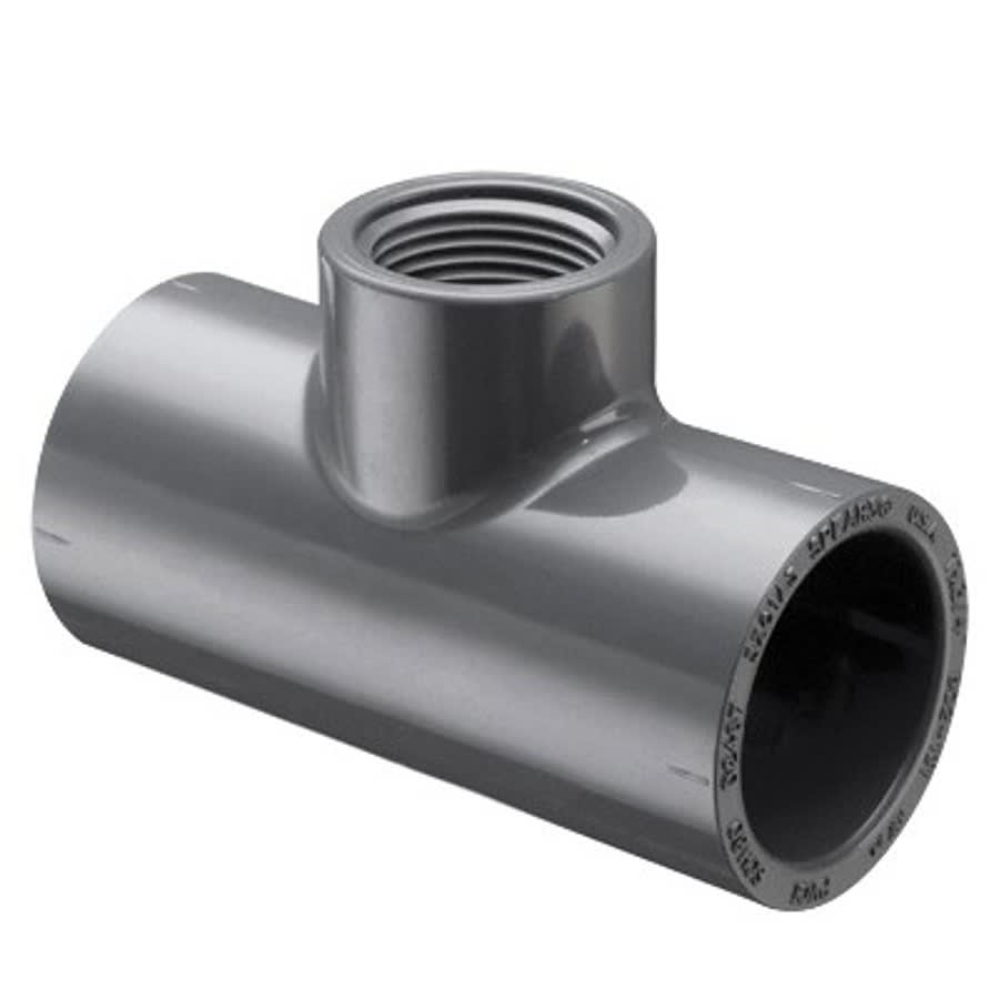 Tee, 3/4 in, Socket x FNPT, SCH 80/XH, PVC