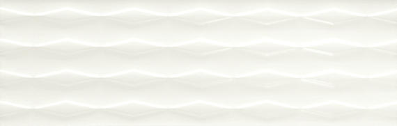 Visual Impressions White Rectangle, Wave 8X24 Matte