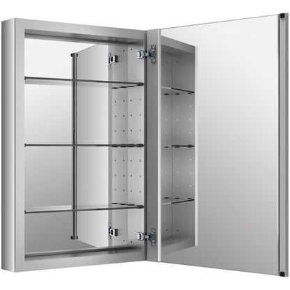 20" x 30" Single Door Reversible Hinge Frameless Mirrored Medicine Cabinet from the Verdera Collection