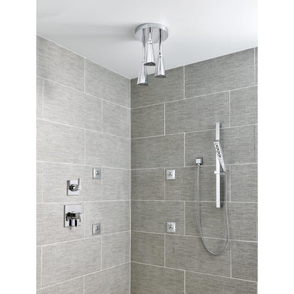 Universal Showering 1.75 GPM Multi Function Hand Shower Package with Touch-Clean and H2OkineticÂ® Technologies - Includes Slide Bar and Hose