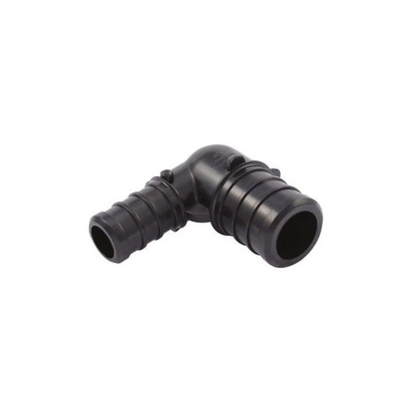 90 deg Elbow, 3/4 x 1/2 in, Crimp PEX, Poly