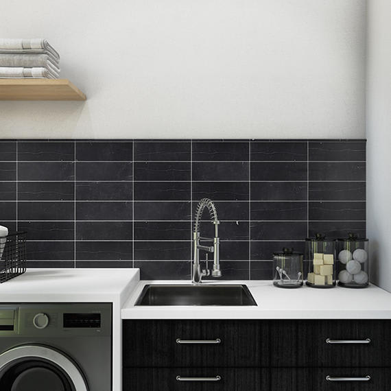 Pietra Divina Nero Marquina Rectangle 12X24 Honed