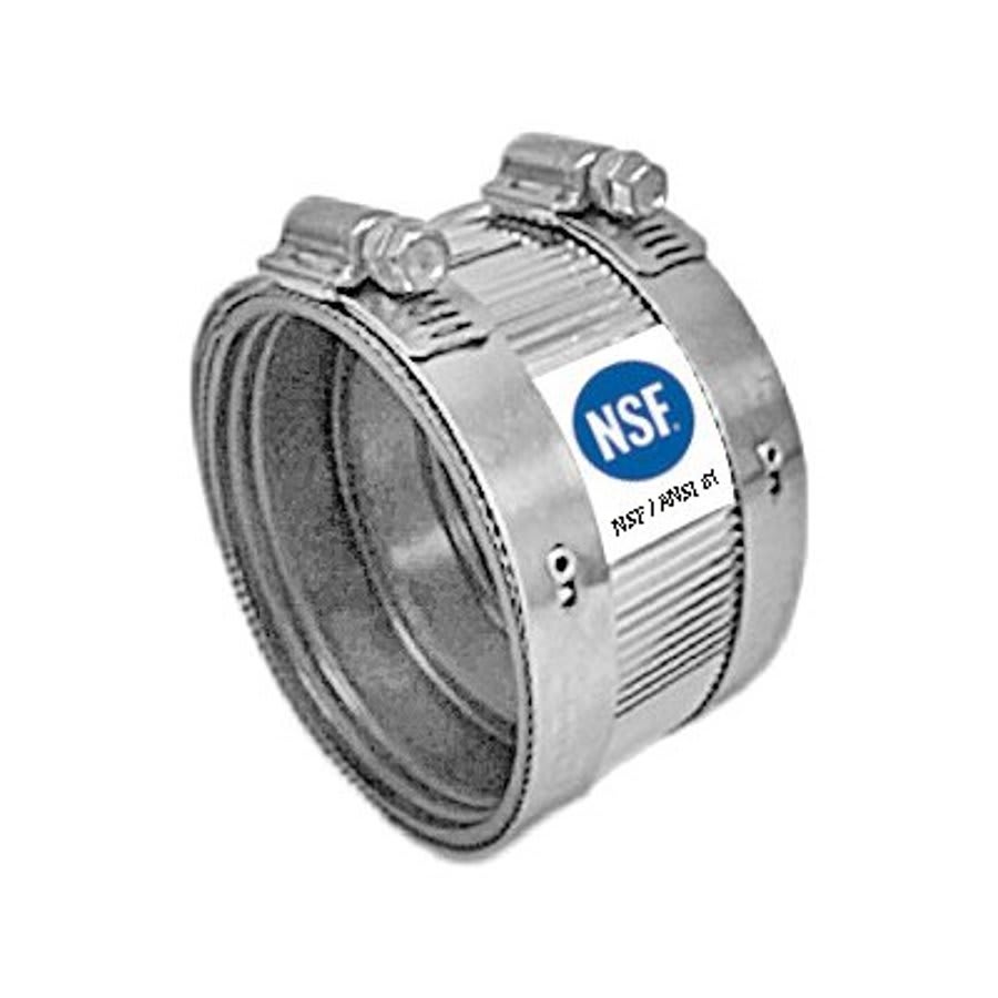 Reducing Coupling, 2 x 1-1/2 in, No Hub, Stainless Steel