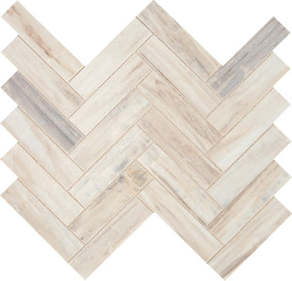 Fonte Pier White Herringbone 1X4 Honed