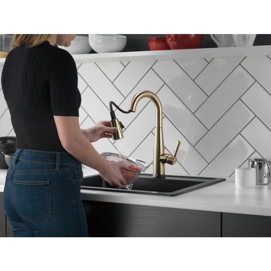 Essa Pull-Down Bar/Prep Faucet with On/Off Touch Activation and Magnetic Docking Spray Head - Includes Lifetime Warranty (5 Year on Electronic Parts)