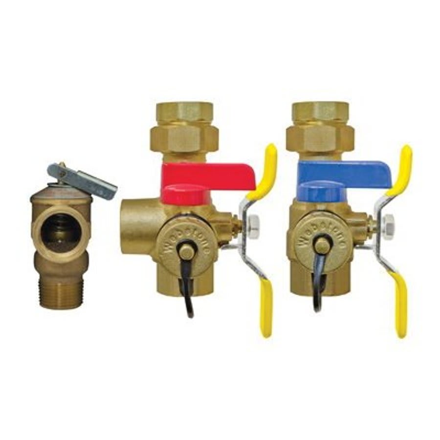 The Isolator® E-X-P E2™ Clean Brass™ 4444 Tankless Water Heater Service Valve Kit, Brass