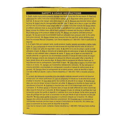 Pneumatic Pipe Plug, 12 in Pipe, 17 psi, Natural Rubber