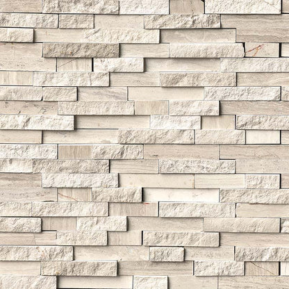 White Quarry Splitface Interlocking Pattern