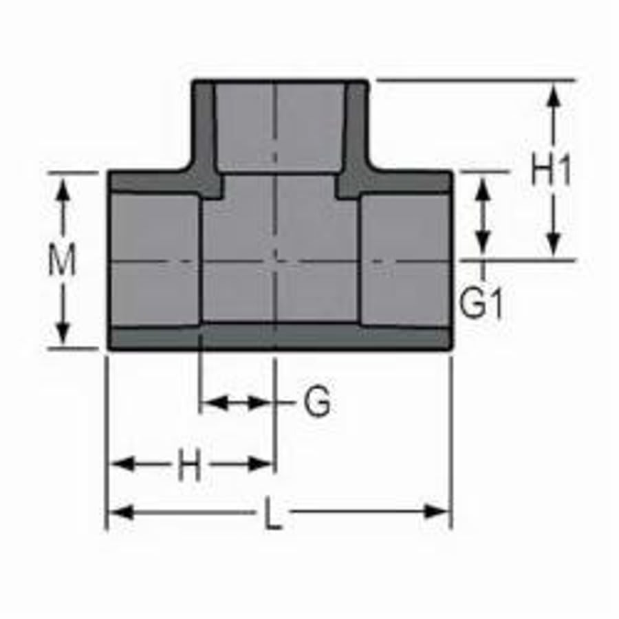 Tee, 3 in, Socket, SCH 80/XH, PVC