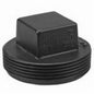 DWV Plug, 1-1/2 in, MNPT, ABS