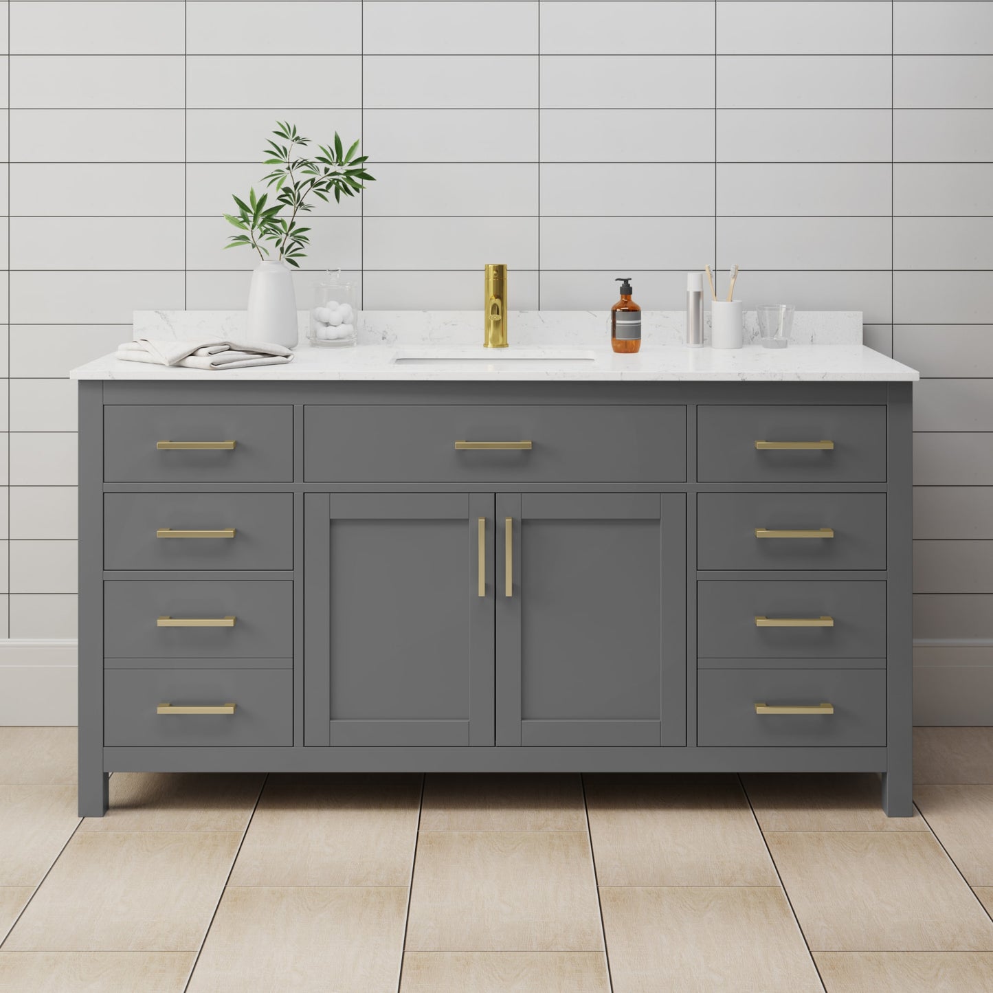 Beckett Single Bathroom Vanity - 66W x 35H x 22D