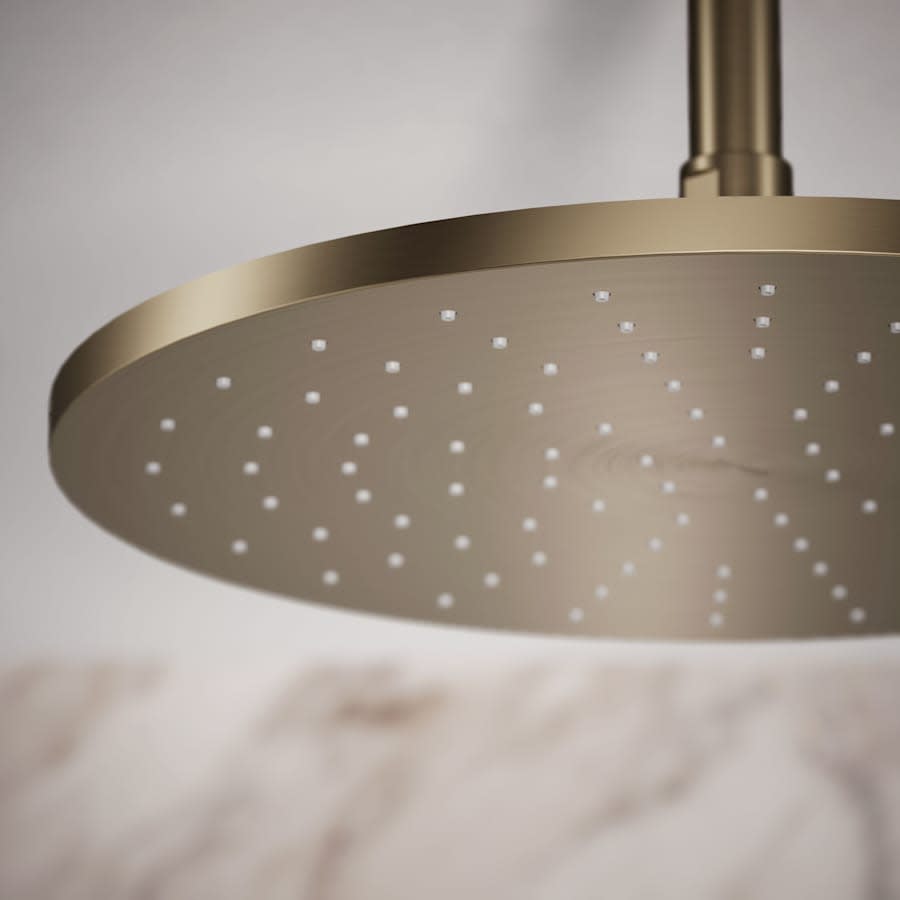 Contemporary Round 12" Single Function 2.5 GPM Rainhead with MasterClean Sprayface and Katalyst Air-Induction Technology