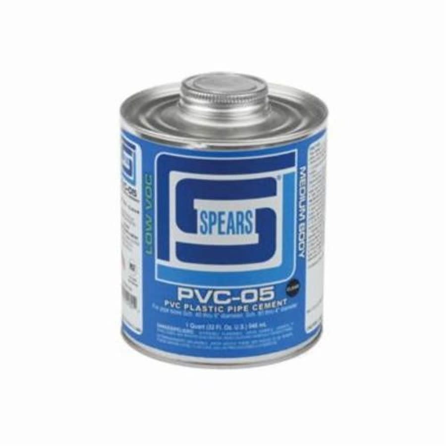 PVC-05 Medium Body Cement, 1 qt, Clear, For PVC