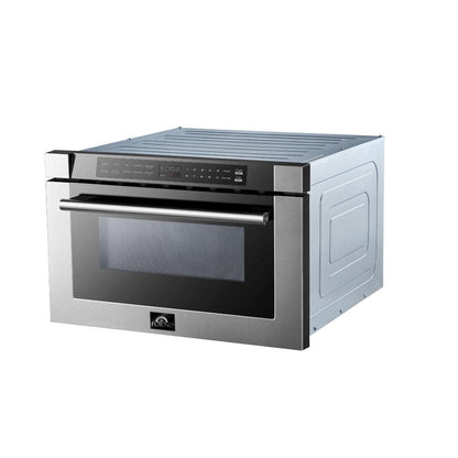 25.2 in. Width 1.2 cu.ft. Stainless Steel and Black 1500-Watt Built in Microwave Drawer