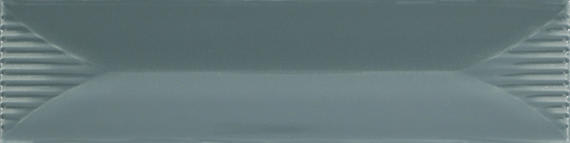 Color Story Pinstripes Tranquility Rectangle, Fluted 2X8 Glossy